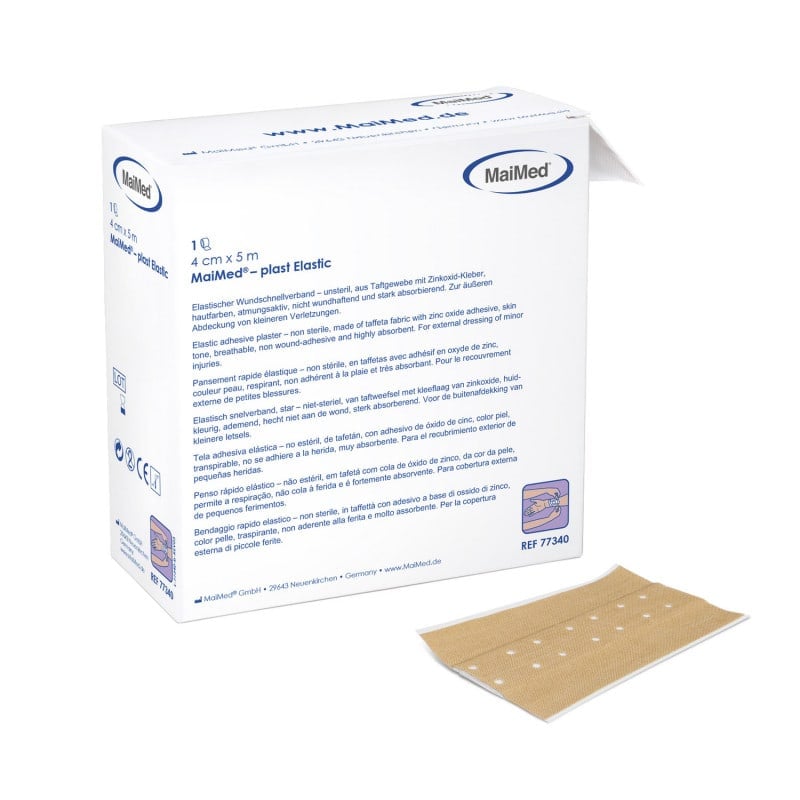 MaiMed-plast Elastic Wundpflaster - elastisches Pflaster für bewegliche Stellen wie Gelenke - Med-Praxisbedarf