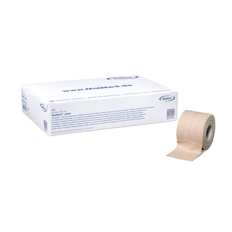 MaiMed-plast Heftpflaster Rollen - Fixierpflaster, Packung mit 24 Rollen à 1,25 cm - Med-Praxisbedarf