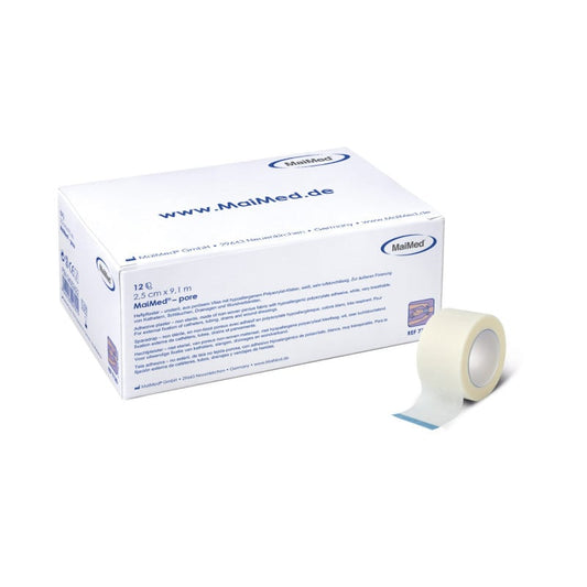 MaiMed-pore Rollenpflaster hypoallergen - poröses Vlies-Fixierpflaster für den medizinischen Alltag - Med-Praxisbedarf