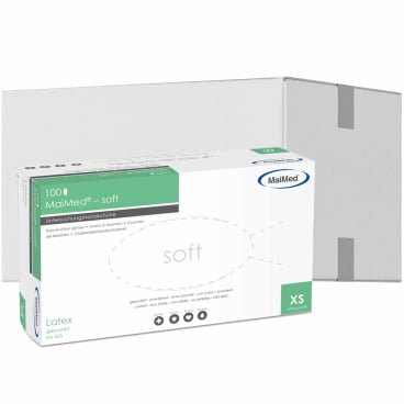 Latexhandschuhe MaiMed soft - Einmalhandschuhe nach DIN EN 455, medizinisch und industriell - Med-Praxisbedarf