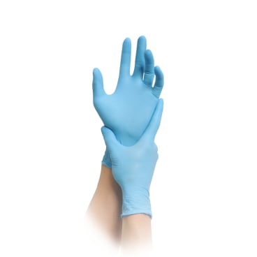 MaiMed solution 100 blue Nitrilhandschuhe - puderfreie Einweg-Handschuhe, robust und reißfest - Med-Praxisbedarf
