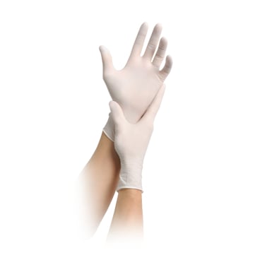 Einmalhandschuhe Nitril white solution PF - chemikalienbeständig, AQL 1.5 - Med-Praxisbedarf