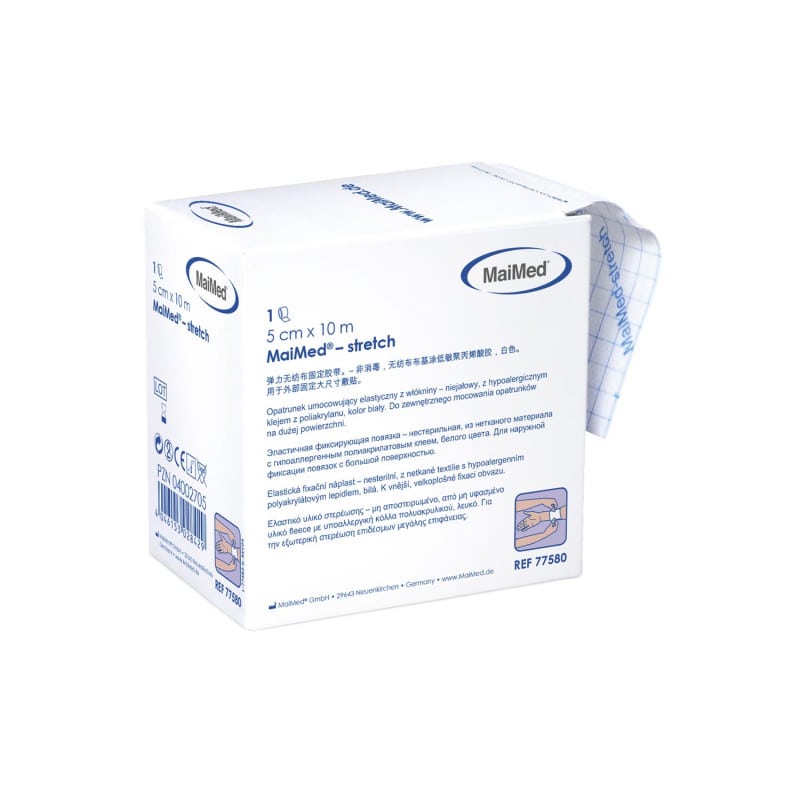 MaiMed-stretch Fixiervlies elastisch - luftdurchlässiges Polyester zur vollflächigen Verbandfixierung - Med-Praxisbedarf