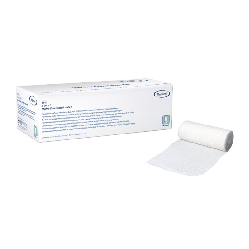 MaiMed-universal stretch Fixierbinde - dauerelastische Binde für fixierende und stützende Verbände - Med-Praxisbedarf