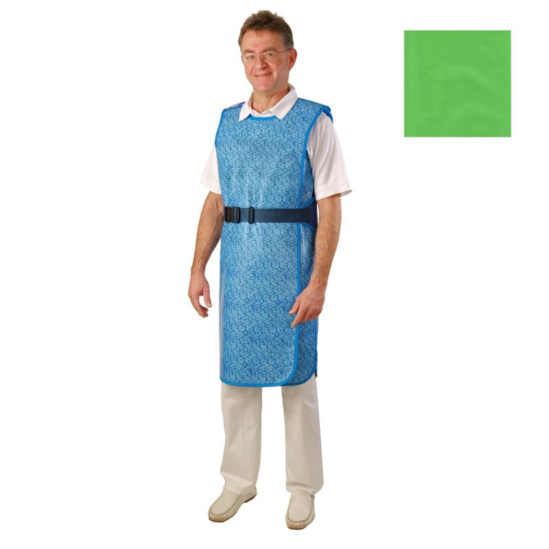 Doppelschürze Medical Index blau - für Oberkörper bis Knie, erfüllt EN 61331-1 - Med-Praxisbedarf
