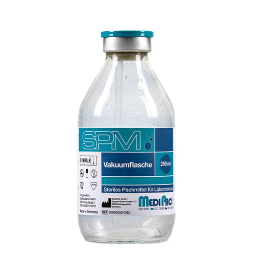 SPM Vakuumflasche - sterile Laborflasche, dampfsterilisierbar bei 121°C - Med-Praxisbedarf