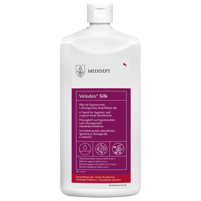 Velodes Silk Händedesinfektion - für hygienische und chirurgische Desinfektion, schnelle Wirkung - Med-Praxisbedarf