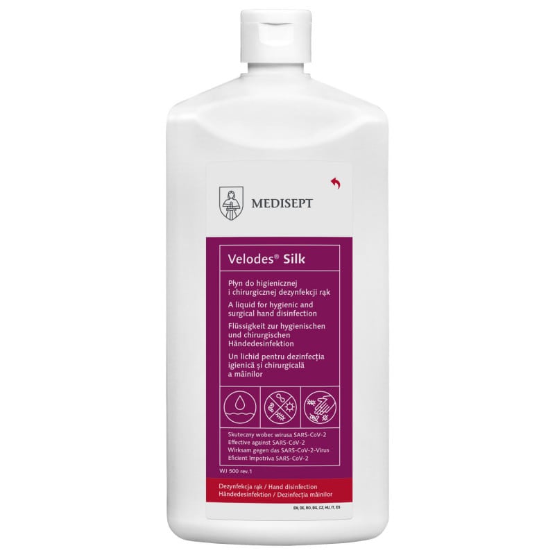 Velodes Silk Flasche - Desinfektionsmittel von Medisept, ideal für den Praxisbedarf - Med-Praxisbedarf