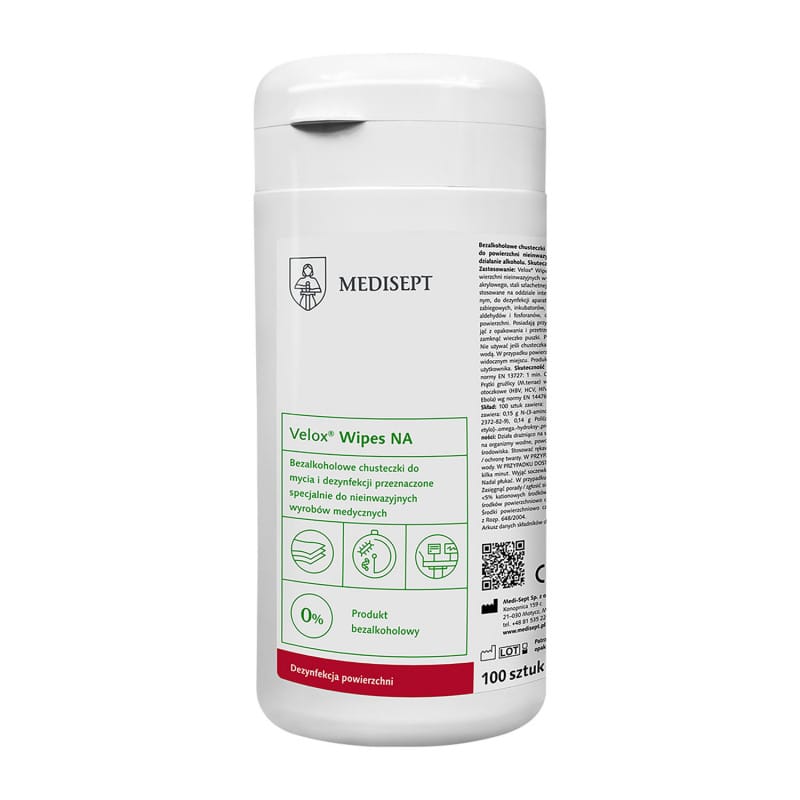 Velox Wipes NA Desinfektionstücher - alkoholfreie Tücher für nicht-invasive Medizinprodukte - Med-Praxisbedarf