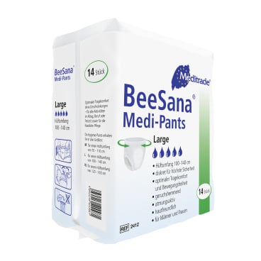 Beesana Medi-Pants Inkontinenzhöschen - Diskretes Höschen bei Blasenschwäche, wie normale Unterwäsche - Med-Praxisbedarf