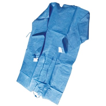 SMS-Kittel BeeSana® - 3-lagiger Einmalkittel aus Vlies, blau - Med-Praxisbedarf