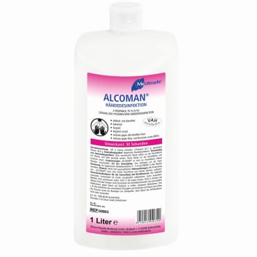 ALCOMAN Händedesinfektionsmittel Spender - für Wandmontage in Klinik und Praxis, 500ml - Med-Praxisbedarf