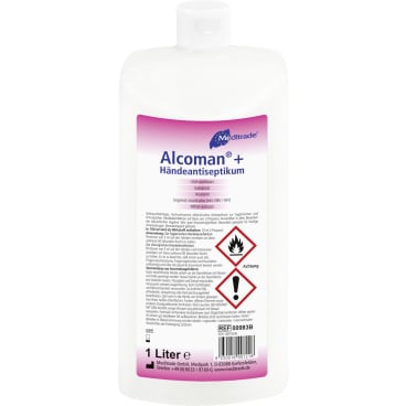 ALCOMAN plus Händeantiseptikum Spender - Wandspender für antiseptische Händedesinfektion - Med-Praxisbedarf
