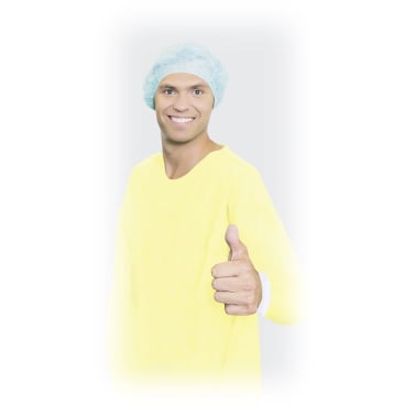 Gelber Schutzkittel BeeSana 26 g - PP/PE-Material, Einweg-Kittel für medizinische Bereiche - Med-Praxisbedarf