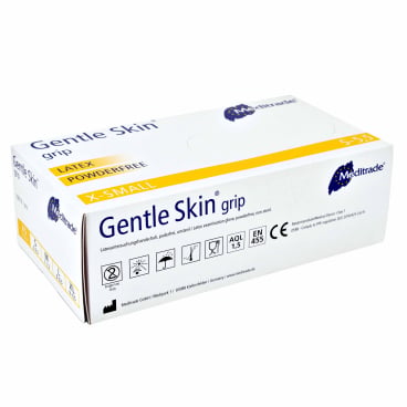 Latexhandschuh Gentle Skin Grip - Untersuchungshandschuh mit Griffoberfläche für sicheren Halt - Med-Praxisbedarf