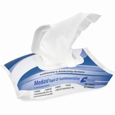Rapid QF Desinfektionstücher Medizid® - getränkte Tücher für schnelle Flächendesinfektion - Med-Praxisbedarf