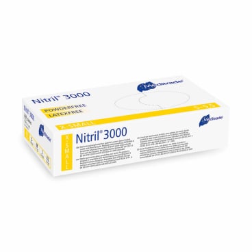 Nitril 3000 Untersuchungshandschuh - puderfrei, beidhändig tragbar, medizinisch - Med-Praxisbedarf
