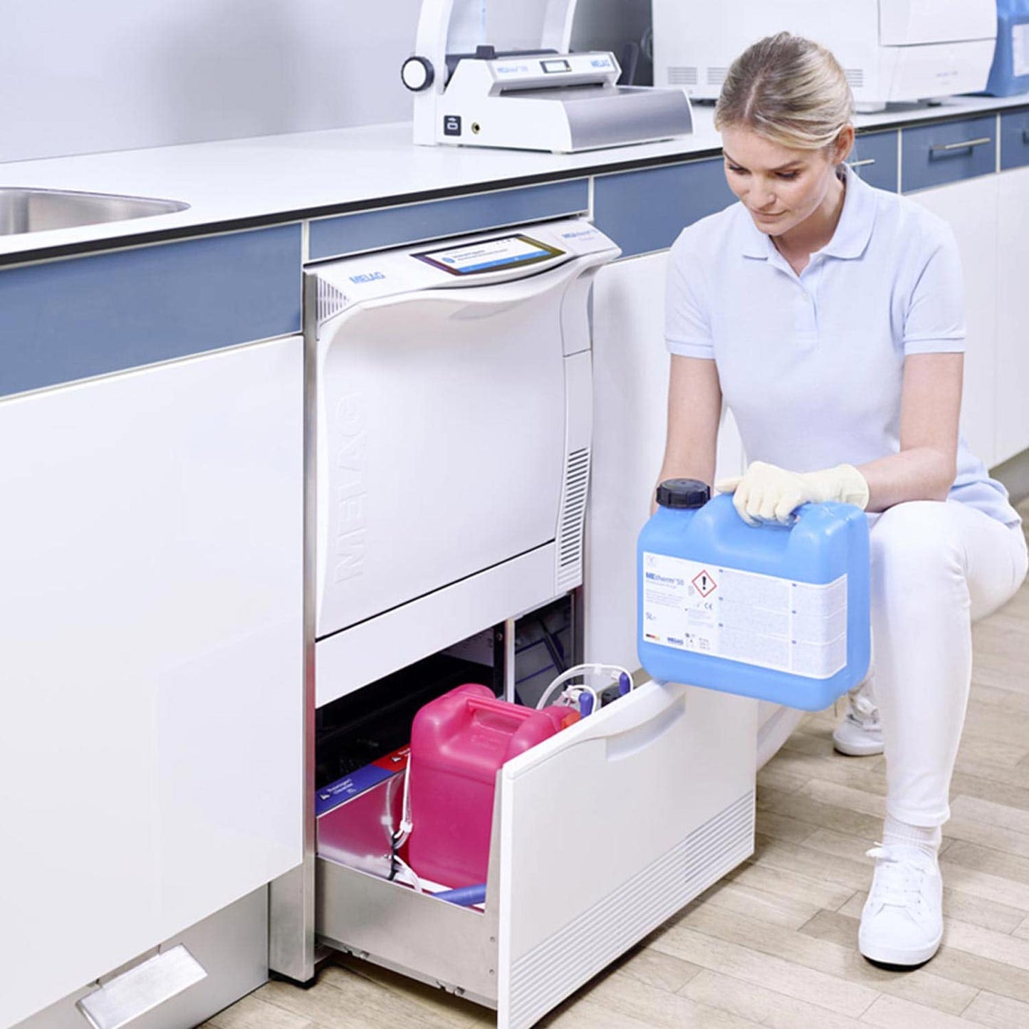 MELAtherm 10 Evolution DTA Seitenansicht - kompaktes Design für Praxisbetrieb - Med-Praxisbedarf