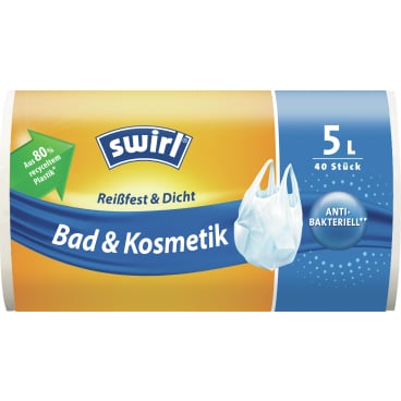 Swirl Müllbeutel Bad & Kosmetik mit Griff - für sanitäre Bereiche und Pflegeeinrichtungen - Med-Praxisbedarf