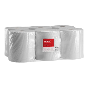 Katrin Rollenhandtuchpapier 1-lagig naturweiß - von Metsä Tissue für Oberflächen und Hände - Med-Praxisbedarf