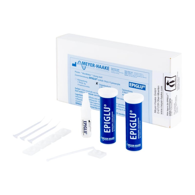 EPIGLU Medical Cyanoacrylat Kleber - zuverlässiger Wundverschluss in Arztpraxen und Kliniken - Med-Praxisbedarf