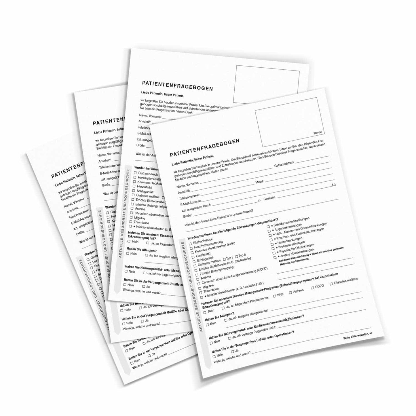 Anamnesebogen Meyer-Wagenfeld für Augenheilkunde - praktisches Hilfsmittel für die medizinische Anamnese - Med-Praxisbedarf