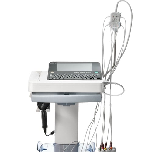 Trolley für Mindray BeneHeart R12 EKG-Gerät - praktischer Gerätewagen mit Ablagefläche - Med-Praxisbedarf