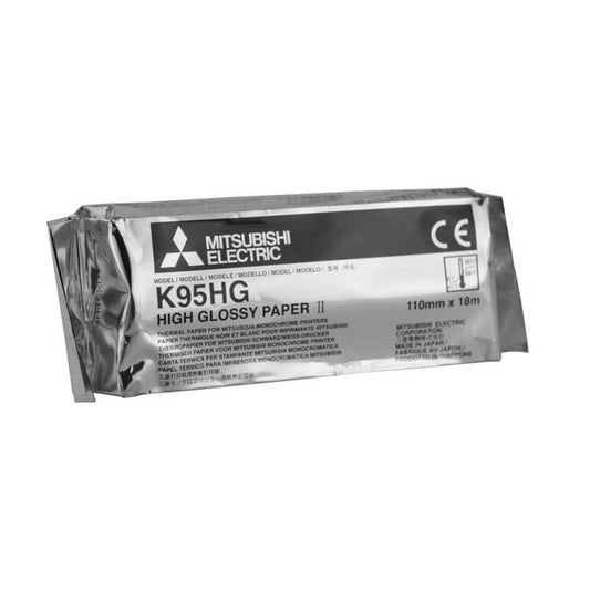 Mitsubishi K95HG Videoprinterpapier auf Rolle - für medizinische Schwarz-Weiß-Thermodrucker - Med-Praxisbedarf