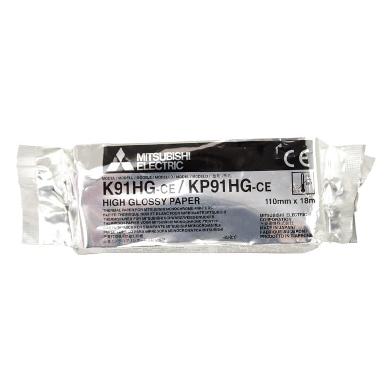 Mitsubishi KP91HG-CE hochglänzendes Thermopapier - für medizinische Videoprinter und Ultraschall - Med-Praxisbedarf