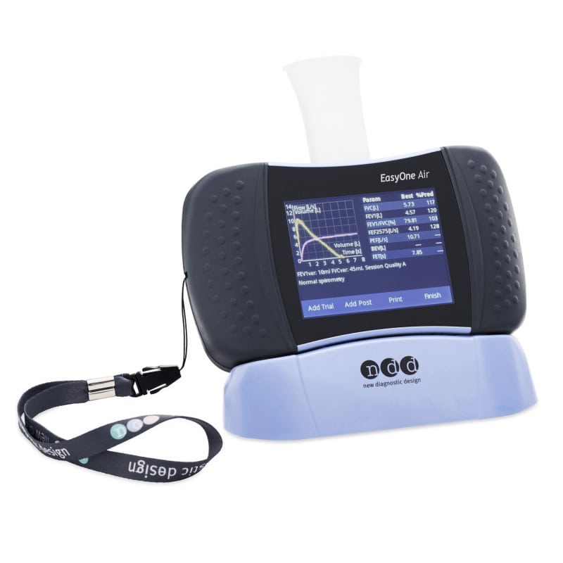 NDD EasyOne Air Spirometer - Flexibles Lungenfunktionsgerät für PC-Anschluss oder Standalone-Betrieb - Med-Praxisbedarf