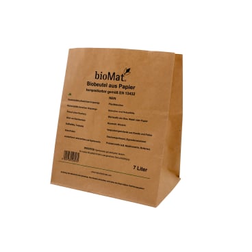 BIOMAT Bioabfallbeutel aus Kraftpapier 7 Liter - für Arztpraxen und Kliniken, hygienische Entsorgung - Med-Praxisbedarf
