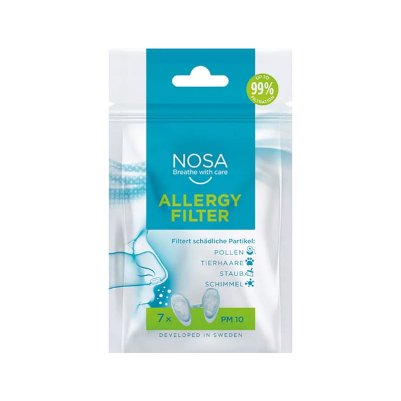 Diskretes Nasenfilter NOSA - für Allergiker, Filter gegen Pollen und Tierhaare - Med-Praxisbedarf