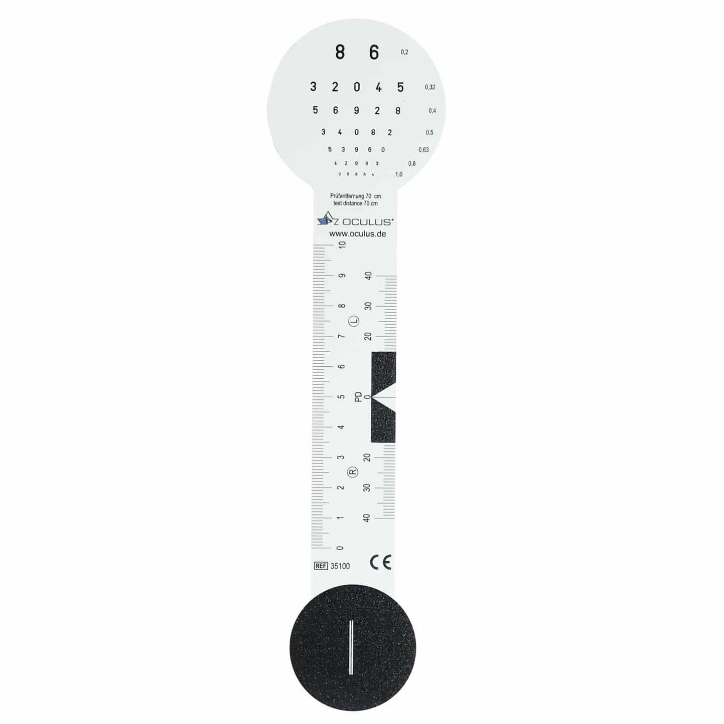 Augenheilkunde Abdeckscheibe mit Zusatzfunktion - Diagnostik-Instrument für Covertest - Med-Praxisbedarf