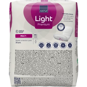 ABENA Light Premium Inkontinenzeinlagen Mini 1 - für leichten Bedarf, diskret und sicher - Med-Praxisbedarf