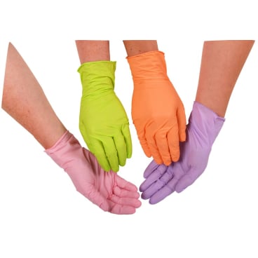 Nitrilhandschuhe ABENA Sensitive in Pink - passen sich gut an die Hand an - Med-Praxisbedarf
