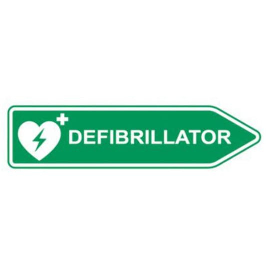 AED-Standort-Straßenschild Außenbereich - wetterfestes Hinweisschild auf Defibrillator - Med-Praxisbedarf