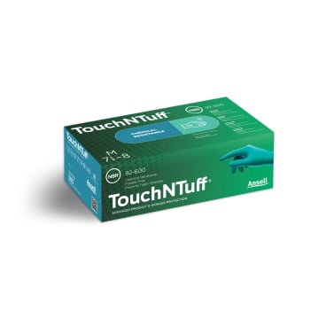 Ansell TouchNTuff 92-600 Nitrilhandschuhe grün - Einmalhandschuhe für Medizin und Industrie - Med-Praxisbedarf