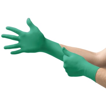 Nitril Einmalhandschuhe Ansell 92-600 - grüne medizinische Handschuhe, TouchNTuff Serie - Med-Praxisbedarf