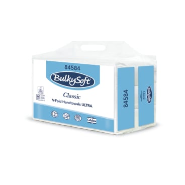 BulkySoft Classic Papier-Handtücher V-Falz - 2-lagig für Praxis, Klinik und Pflege - Med-Praxisbedarf