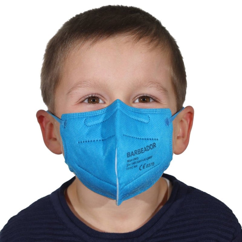 Bunte FFP2 Maske für Kinder - Motiv Schmetterling, angenehm zu tragen - Med-Praxisbedarf