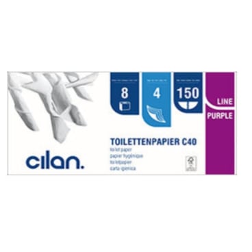 Cilan Toilettenpapier 4-lagig hochweiß - hochwertiges Tissue für Sanitärbereiche in Kliniken - Med-Praxisbedarf