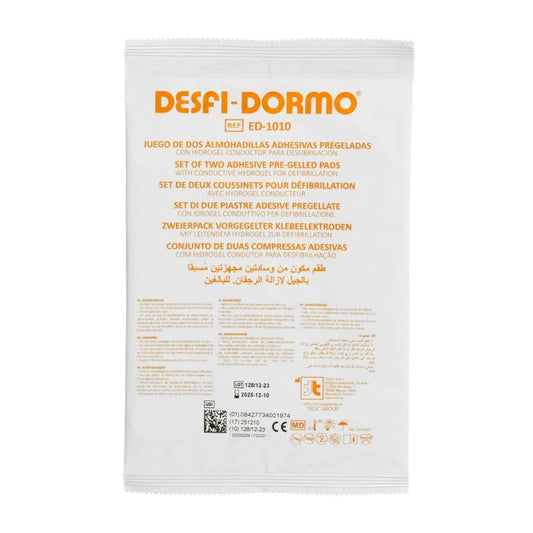 DESFI-DORMO Defibrillations-Elektroden - für Patienten ab 25 kg, leitfähige Fläche 140 cm² - Med-Praxisbedarf