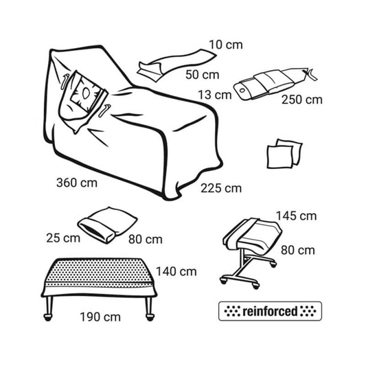 Foliodrape Protect Schulter-Arthroskopie-Set Beach Chair - OP-Abdeckung für Schulteroperationen in Beach-Chair-Position - ...