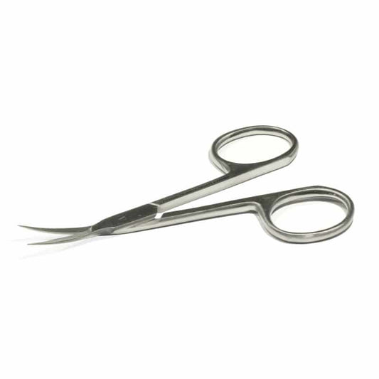 Gebogene Nagelhautschere 9 cm - chirurgischer Edelstahl mit echter Schraube für die professionelle Pediküre - Med-Praxisbe...
