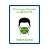 Hinweisschild "Bitte Mundschutz tragen"