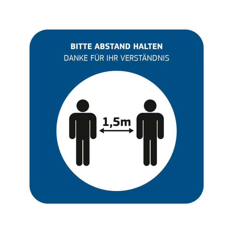Hygiene-Hinweisschild für Praxen - mit Abstandsgebot und Niesetikette - Med-Praxisbedarf