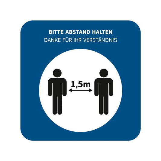 Hygiene-Hinweisschild für Praxen - mit Abstandsgebot und Niesetikette - Med-Praxisbedarf