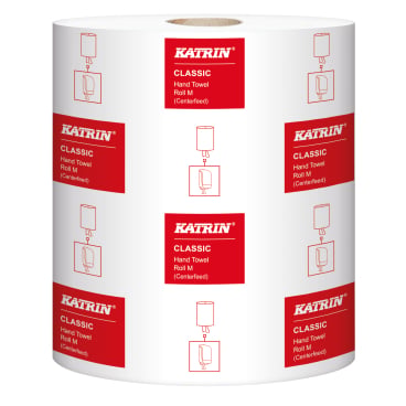 KATRIN Plus Handtuchrolle M 1000 Blatt - weiße Centerfeed-Mehrzweckrolle für medizinische Einrichtungen - Med-Praxisbedarf