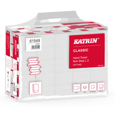 W-Falz Falthandtücher KATRIN Non Stop L Wide 120 Blatt - Praktische Papierhandtücher für medizinische Einrichtungen - Med-...