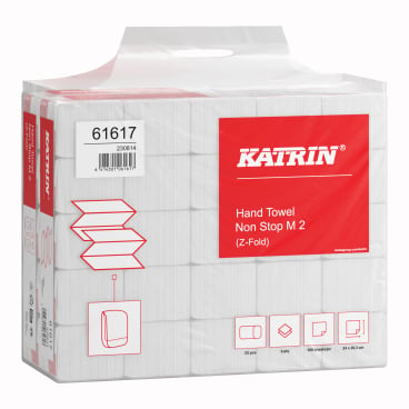 KATRIN Z-Falz Falthandtücher Non Stop M 160 Blatt - Einmalhandtücher für Arztpraxen und Kliniken - Med-Praxisbedarf